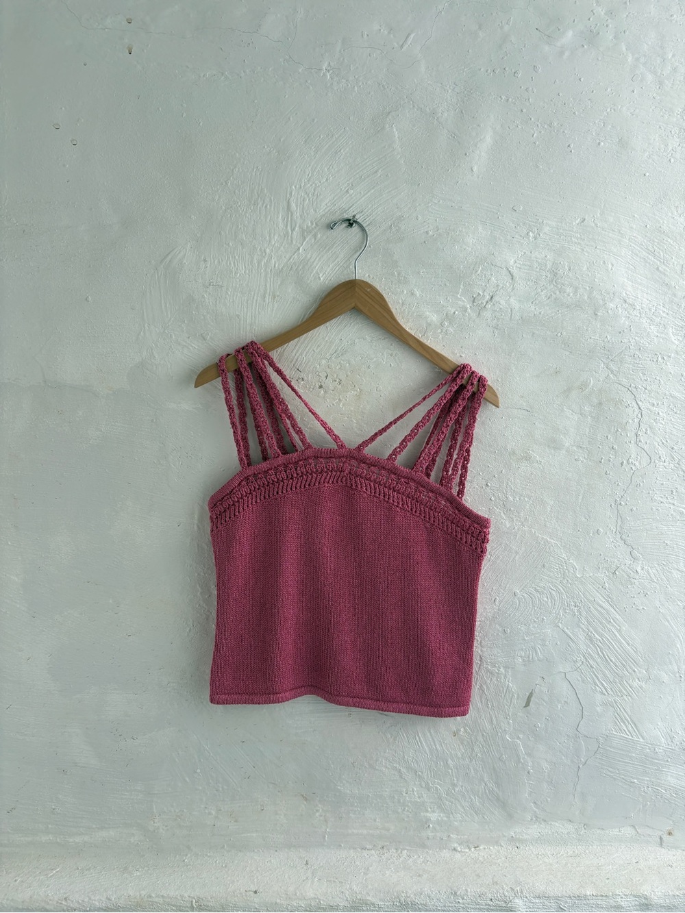 Eva Mendes for New York & Company pink boho knit tank top